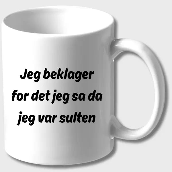 KOPP - Jeg beklager for det jeg sa da jeg var sulten
