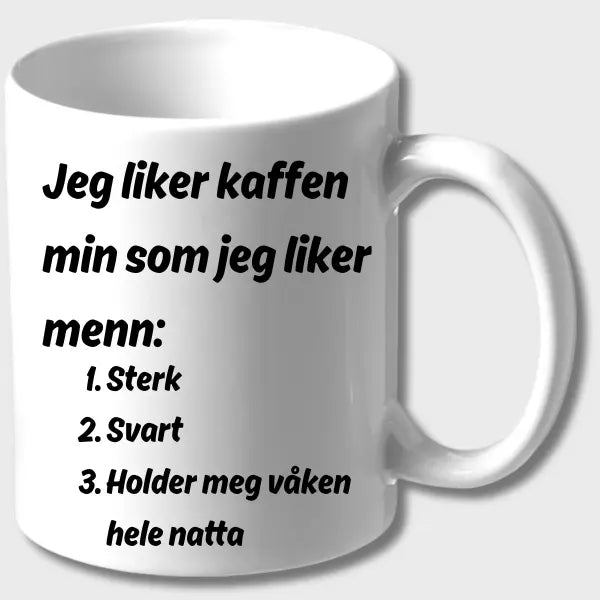 KOPP - Jeg liker kaffen som jeg liker mine menn